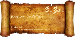 Basler Zsóka névjegykártya